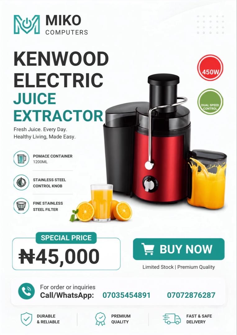 Kenwood 450W Electric Juicer (JH-3028)